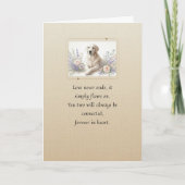 Pet Sympathy Card Hondenbloem Lijst Serie Kaart (Voorkant)