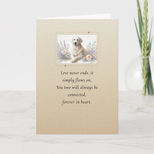 Pet Sympathy Card Hondenbloem Lijst Serie Kaart (Voorkant)