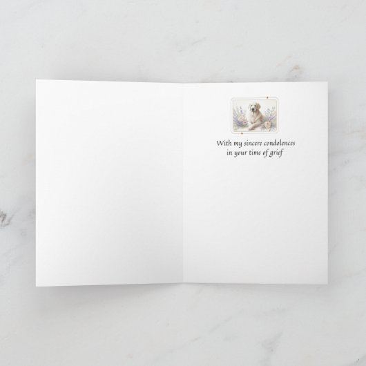 Pet Sympathy Card Hondenbloem Lijst Serie Kaart (Binnen)