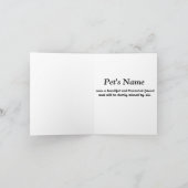 Pet Sympathy Card Kaart (Binnen)