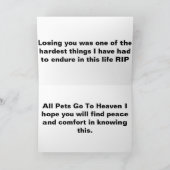 Pet Sympathy Card Kaart (Binnen)