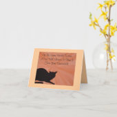 Pet Sympathy Card - Kat Kaart (Gele Bloem)