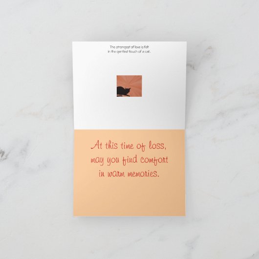 Pet Sympathy Card - Kat Kaart (Binnen)