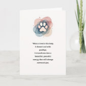 Pet Sympathy Card Love Paw-serie Kaart (Voorkant)