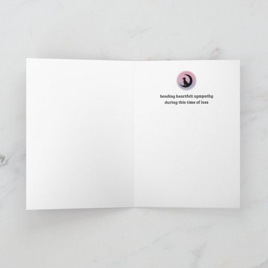 Pet Sympathy Card Moon Dog Series Kaart (Binnen)