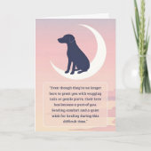 Pet Sympathy Card Moon Dog Series Kaart (Voorkant)