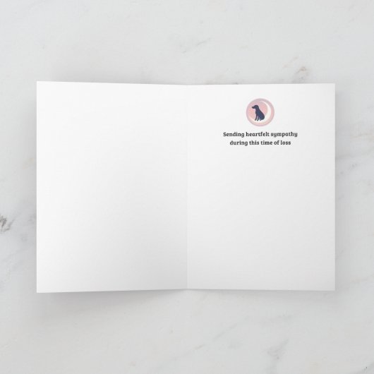 Pet Sympathy Card Moon Dog Series Kaart (Binnen)