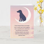 Pet Sympathy Card Moon Dog Series Kaart (Gele Bloem)