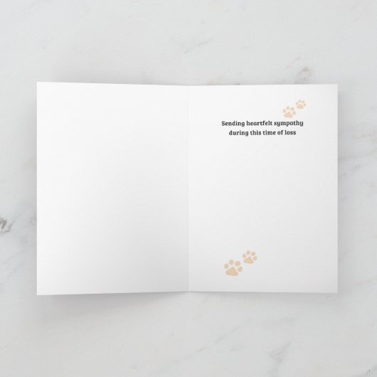 Pet Sympathy Card Moon Flower Series Kaart (Binnen)