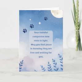 Pet Sympathy Card Moon Flower Series Kaart
