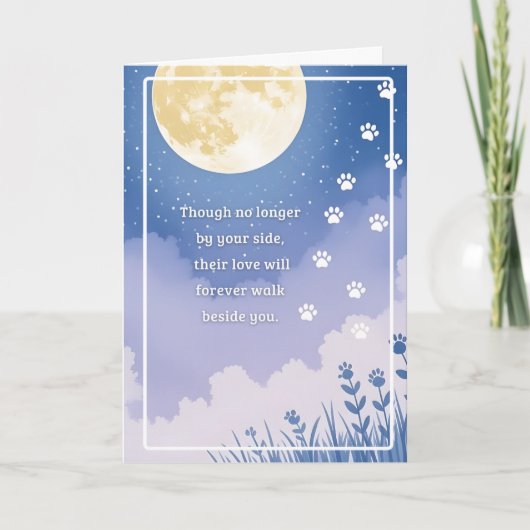 Pet Sympathy Card Moon Flower Series Kaart (Voorkant)