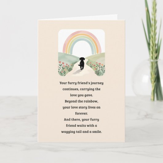 Pet Sympathy Card Rainbow Bridge-serie Kaart (Voorkant)