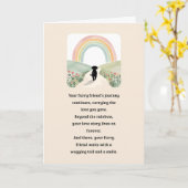 Pet Sympathy Card Rainbow Bridge-serie Kaart (Gele Bloem)