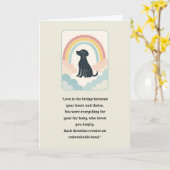 Pet Sympathy Card Rainbow Bridge-serie Kaart (Gele Bloem)