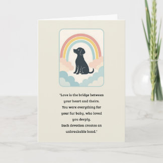 Pet Sympathy Card Rainbow Bridge-serie Kaart