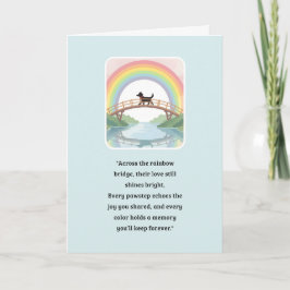 Pet Sympathy Card Rainbow Bridge-serie Kaart