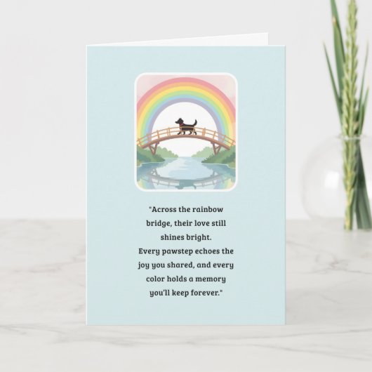 Pet Sympathy Card Rainbow Bridge-serie Kaart (Voorkant)