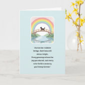 Pet Sympathy Card Rainbow Bridge-serie Kaart (Gele Bloem)