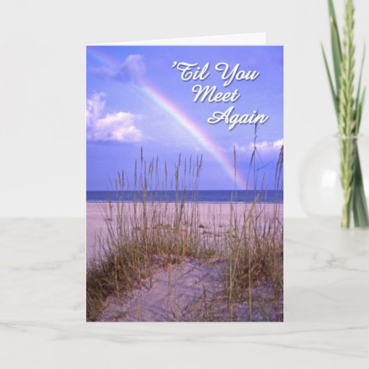 Pet Sympathy Card – Regenboog boven de oceaan Kaart (Voorkant)