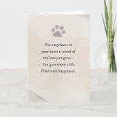 Pet Sympathy Card Waterverf Series Kaart (Voorkant)