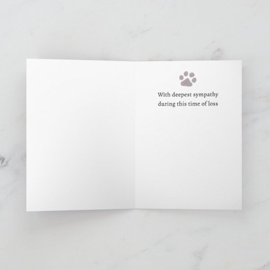 Pet Sympathy Card Waterverf Series Kaart (Binnen)