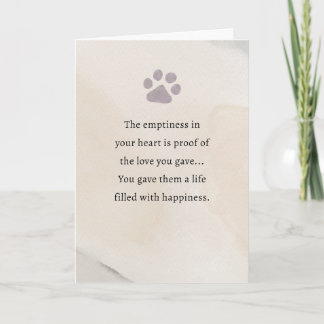 Pet Sympathy Card Waterverf Series Kaart