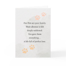 Pet Sympathy Card Waterverf Series