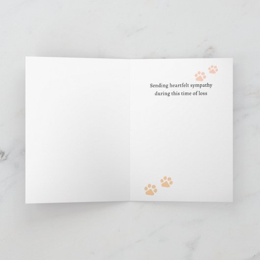 Pet Sympathy Card Waterverf Series Kaart (Binnen)