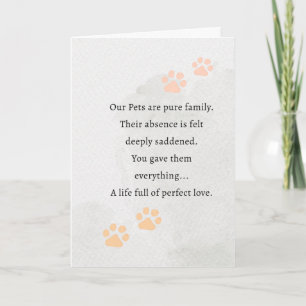 Pet Sympathy Card Waterverf Series Kaart