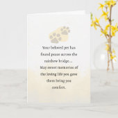 Pet Sympathy Card Waterverf Series Kaart (Gele Bloem)