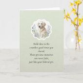 Pet Sympathy Cards Hondenbloem Lijst Serie Kaart (Gele Bloem)