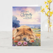 Pet Sympathy Chow Chow Dog Wildflowers Kaart (Gele Bloem)