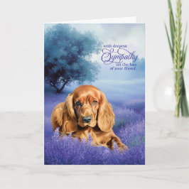 Pet Sympathy Cocker Spaniel Dog Lavender Kaart