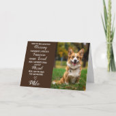 Pet Sympathy Gepersonaliseerde Foto Pet Loss Kaart (Voorkant)