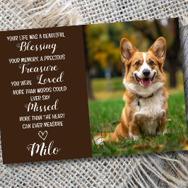 Pet Sympathy Gepersonaliseerde Foto Pet Loss Kaart