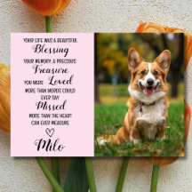 Pet Sympathy Gepersonaliseerde Foto Pet Loss Kaart