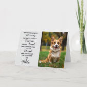 Pet Sympathy Gepersonaliseerde Foto Pet Loss Kaart (Voorkant)
