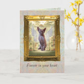 Pet Sympathy kaart. Voor altijd in je hart. Kaart (Gele Bloem)