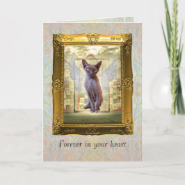 Pet Sympathy kaart. Voor altijd in je hart. Kaart