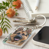 Pet Sympathy Pet Loss Dog Rainbow Bridge Memorial Sleutelhanger (Voorkant Rechts)