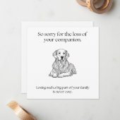 Pet Sympathy Retriever Notitiekaartje (Voorkant / Achterkant in situ)