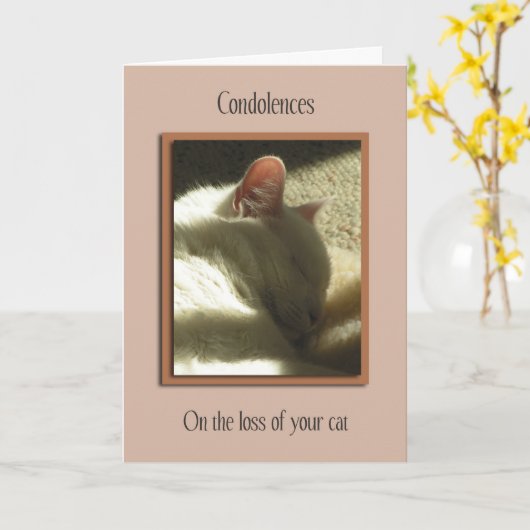 Pet Sympathy Verlies van Cat Kaart (Gele Bloem)
