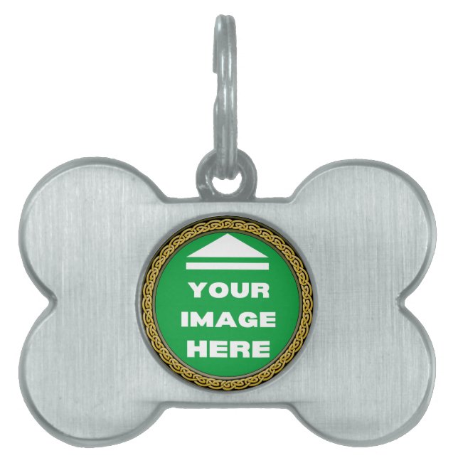 Pet Tag Bone - gepersonaliseerd - Afbeelding / tek Huisdieren Naamplaatje (voorkant)