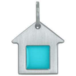 Pet Tag met Aqua Blue Background Huisdieren Naamplaatje