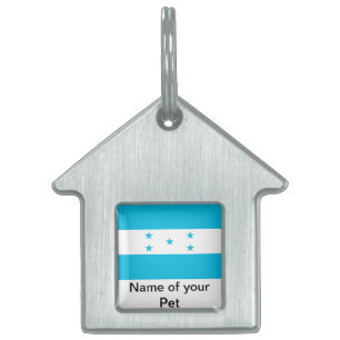 Pet Tag met de vlag van Honduras Huisdieren Naamplaatje