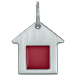 Pet Tag met Maron Red Background Huisdieren Naamplaatje