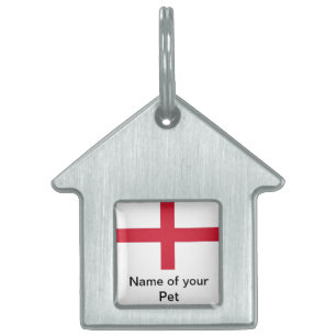 Pet Tag met vlag van Engeland Huisdieren Naamplaatje