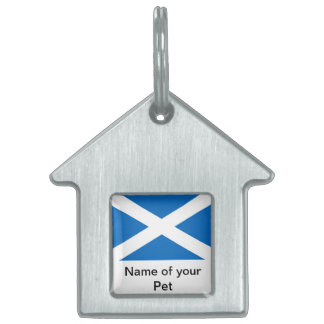 Pet Tag met vlag van Schotland Huisdieren Naamplaatje