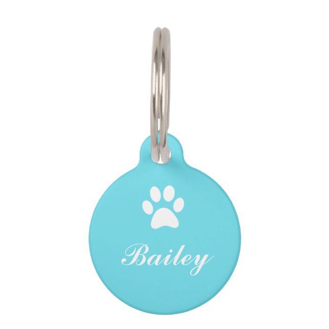 Pet tag Paw afdrukken Huisdierpenning (Voorkant)