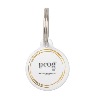 PET TAG pcog Acroniem, Woorden, & Schriftuur Huisdierpenning